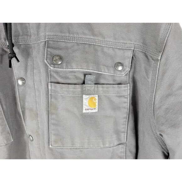 Carhartt Fleece Lined Relaxed Fit Coat Jacket Mens Size 3XL Gray Black 0J3826-M - Picture 2 of 11